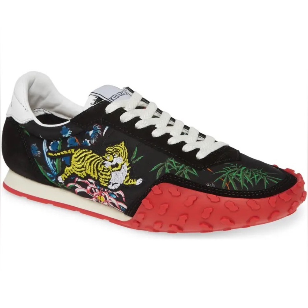 Mint Kenzo Move Embroidered Tiger Sneakers Women’s Sz 38 Worn 1x